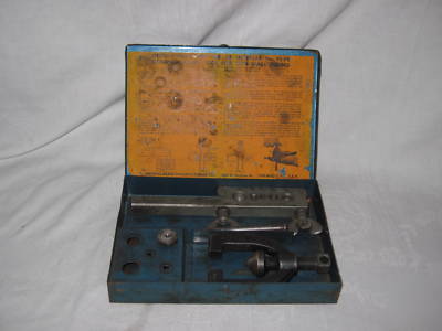 Vintage imperial brass manufacturing flaring tool kit