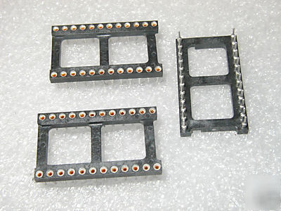 Augat 24 pin x .6 machined pin ic sockets (10 pcs)