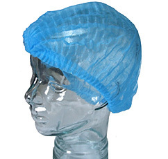 Blue mob caps (hair net / cover) food / salon - 100