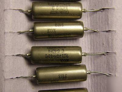 0.01UF +/-10% 1000V pio capacitors K40Y-9 nos lot of 50