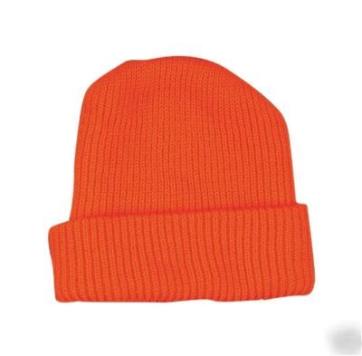 Hi-viz orange knitted cap