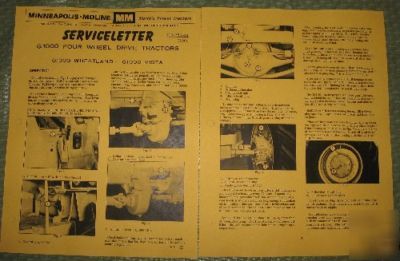 Minneapolis moline mm G1000 tractor 4WD fwa bulletin 