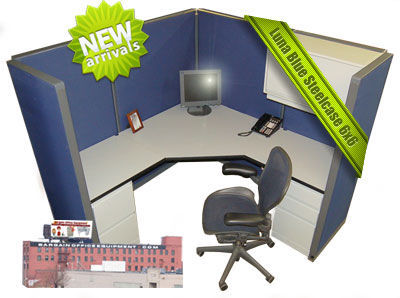 New 5 (row) - used 6X6 steelcase cubicles with fabric