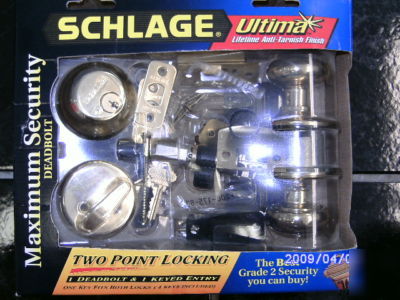 New schlage - - keyed deadbolt and entry door lock