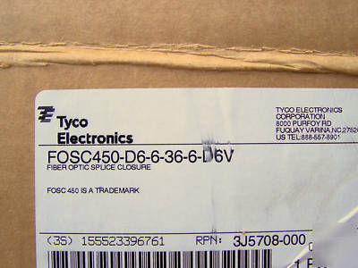 Tyco fosc 450 fiber optic splice closure D6-6-36-6-D6V