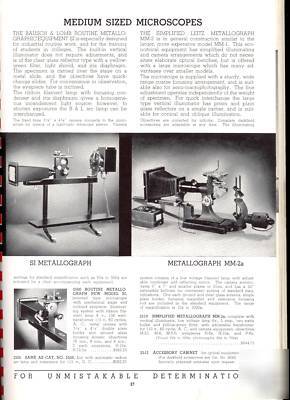 1939 adolph buehler microscopes cameras spectrography 