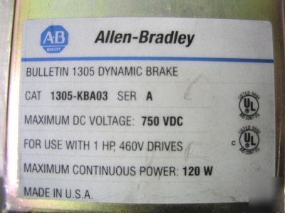 Allen bradley 1305-KBA03 1 hp 460 v brake for vfd's