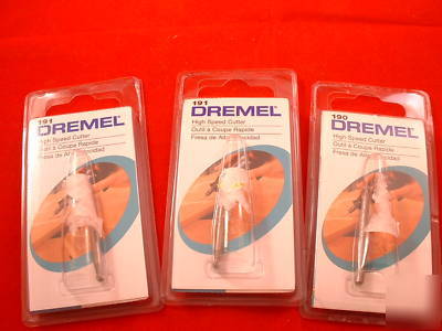 Dremel #191 2EA. #190 1EA high speed cutter ball end 