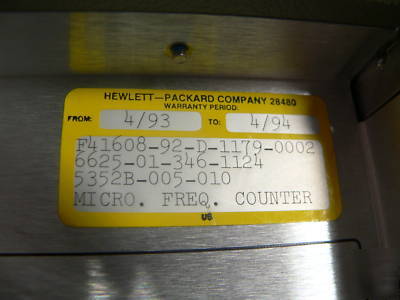 Hp 5352B microwave frequency counter **46 ghz**