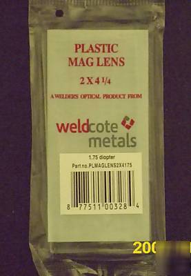 Mag lens-2X4 clear-plastic- all diopter - 2 each