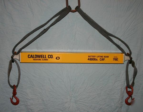 New caldwell 4800# fiberglass lifting beam w/hooks 