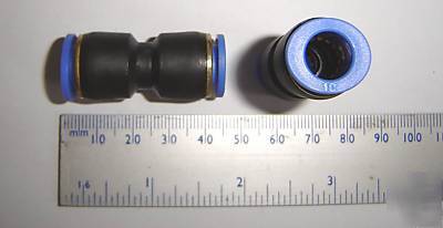 Push fit pipe / tubing connector 10MM (pack of two)