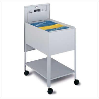 Extra-deep locking legal-size tub file color: gray