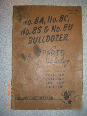 Caterpillar cat 8 series bulldozers parts book