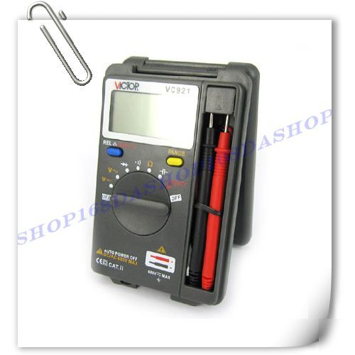 Digital pocket multimeter auto-range test leads 34-604