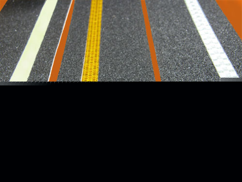 High visibility traction tape yellow on black 