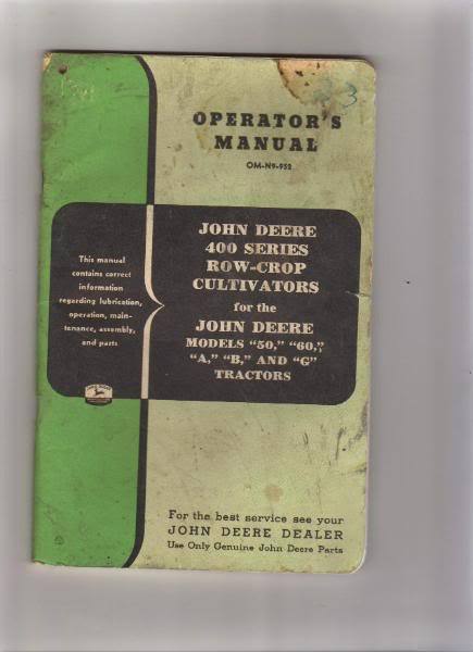 Lot 6 john deere operator manual two cylinder equipment