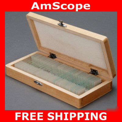 New 50 pc prepared microscope glass slides - 