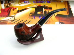 New solid wood carved pipe, (smoking), tobacco