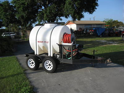 Portable 525 gal water tank on 5000 lbs trailer brakes