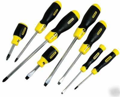 Stanley cushion grip 8 piece screwdriver set