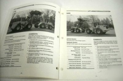 Vme 1994 volvo bm L70B vs john deere & cat brochure lot