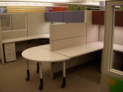Beautiful used herman miller q office cubicles - nice