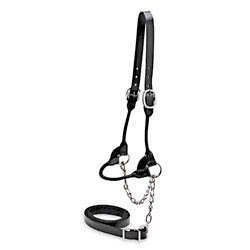 Black round strap show halter â€“ large cow/bull 