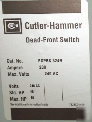 Cutler-hammer type fdpb fusible panelboard switch