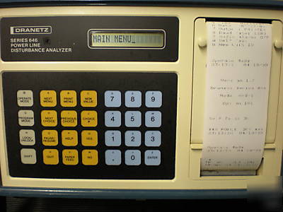 Dranetz model 646 power line disturbance analyzer