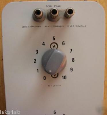 Gen rad 1419-k mica decade capacitor .1, .01, .001UF 