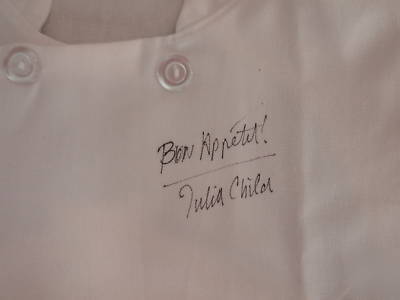 Julia child signed chef jacket