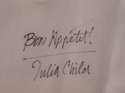 Julia child signed chef jacket