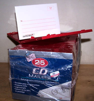 Lot of 23 cd / dvd mailers w/ self-adhesive labels