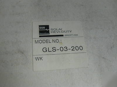 New gls-03-200 sola hevi-duty power supply in box