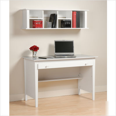Prepac belcarra desk and hutch/bookshelf in white