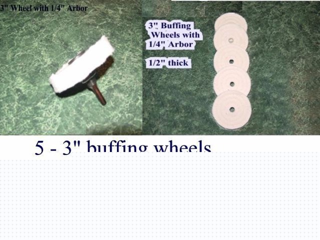Buffing wheels 3 inch free arbor buff wheel polish QTY5