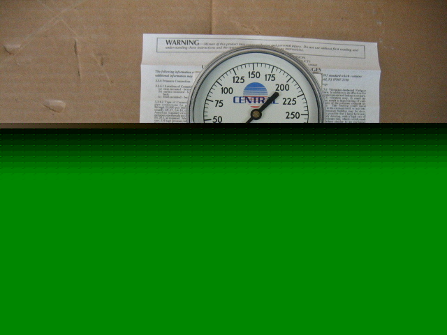 Central pressure gauge 300 psi 3.5