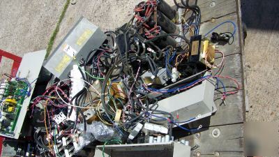 Control panel parts lot terminal strips capacitors