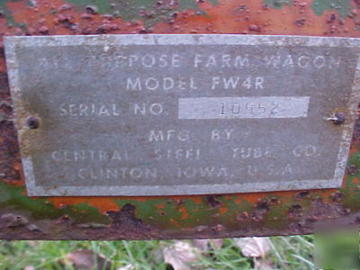 Farm wagon running gear -vintage central steel-tube co