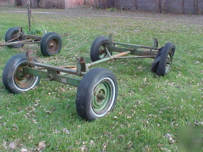 Farm wagon running gear -vintage central steel-tube co