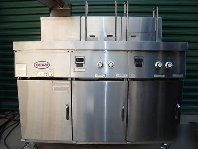 Fryer gas dean 2 bay gas fryer with filtering system