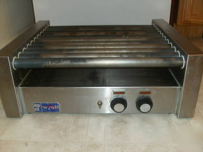 Large hot dog roller grill + sneeze