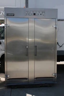 Lucks double 2 door roll in rack proofer - very clean