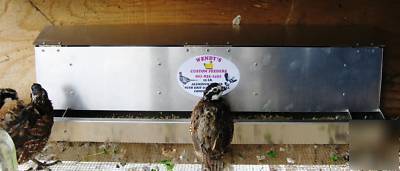 Metal poultry/chicken/pheasant/quail/gamebird feeder 