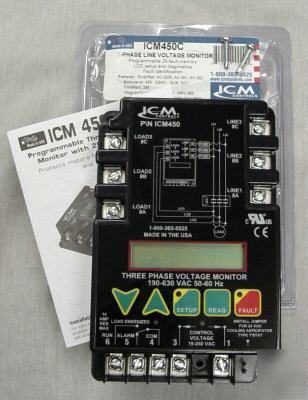 New icm ICM450C 3 phase line voltage monitor 