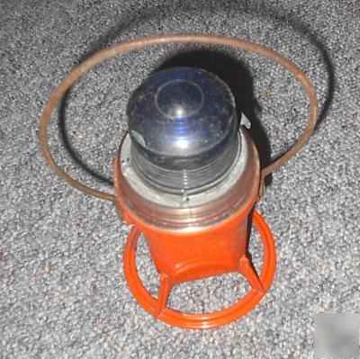 Vintage star flasher beacon light - blue top/handle