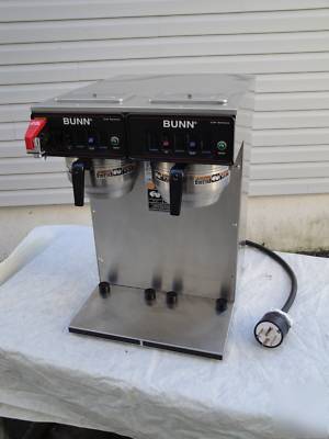  bunn cwtf twin stainless steel coffee brewer 