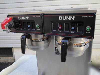  bunn cwtf twin stainless steel coffee brewer 