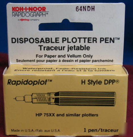 Lt blue .50MM film 64NDH 07M dpp rapidoplot plotter pen